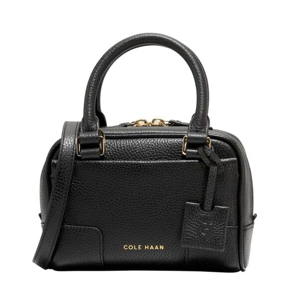 Cole Haan Handbags - Cole Haan Beverly Mini Leather Satchel, Black